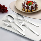 Stainless Steel Flatware Set 60/90 Piece – Silverware for 12-18 People with Gift Box, Steak Knives Salad Forks Dessert Spoons, Dishwasher Safe, for Home Wedding Camping Party Halloween