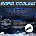 Car Windshield Sunshade Foldable - UV Blocking Heat Insulation Sun Shade for Car Front Window, Portable Summer Car Cooling Accessory Keeps Interior Cool, Easy Fold & Store Design