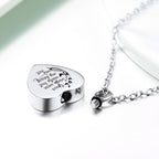 Heart Urn Necklace for Ashes – 2-Pack Carved Locket Charm Pendant for Men & Women, Stainless Steel Memorial Jewelry “Your Wings Were Ready But My Heart Was Not” Sympathy Gift