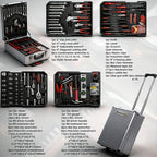 52-Piece Professional Tool Set - Chrome Vanadium Steel, Portable Toolbox for Home & Car Repair, Multi-Function DIY Hand Tool Kit for Enthusiasts & Professionals, Great Gift for Men