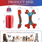 Tough Dog Chew Toys for Aggressive Chewers - Indestructible Nylon Bone for Large Medium Breeds, Puppy Teething Chew, Beef & Peanut Butter Flavors, Keeps Dogs Busy
