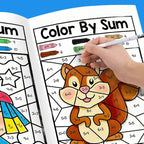 Color by Number Activity Book for Kids - Number Coloring Book with Addition & Subtraction Math Practice, Early Learning How to Draw Craft Kit, Fun Educational Workbook for Boys & Girls Ages 3-8