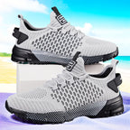 Men's Thick-Soled Non-Slip Sneakers – Lightweight Lace-Up Casual Walking Shoes for Hiking, Outdoor & Daily Wear, Comfortable Low-Top Athletic Sneakers for Men, Spring Autumn Trail Running Shoes
