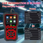 V539 OBD2 Scanner – Full Engine Code Reader with 6 Reset Modes, Battery Voltage Test, Reads & Clears Codes Without Battery – Compatible with All OBD2/EOBD Vehicles 1996 & Newer