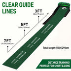 Golf Putting Mat with Automatic Ball Return System – Professional 3/5/7ft Putting Green for Indoor & Outdoor Practice, Green Turf Surface, Ball Collector, Golf Training Aid & Accessories for All Skill Levels