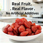 Dried Strawberries Snack 3 Bags Pack Low Sugar Natural Gluten Free Fruit Snack for Office Parties Holidays