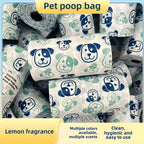 Scented Dog Poop Bags 4 Rolls 80 Count - Thickened Leak-Proof Pet Waste Bags with Cute Colors & Multiple Scents, Convenient Dog Feces Pickup Bags for All Pets, Easy Tear & Portable Dog Walk Essentials