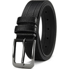 2-Pack Men's Leather Dress Belt with Gift Box – 1.25" Classic Single-Pin Removable Buckle, Adjustable Trim-to-Fit Waist 30"-52", Black & Brown Business Casual Belt for Jeans, Work & Outdoor