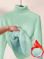 Women's Velvet Sweater Pullover Warm Knit Top Elegant Casual Fall Winter S-XL 8 Colors
