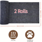 Self-Adhesive Cat Scratching Pads 2 Rolls 23.62x11.81" - Thickened Anti-Scratch Mat Peel & Stick - Multiple Colors Cuttable Cat Scratch Protector for Sofa Furniture Living Room - Easy Install Cat Pad