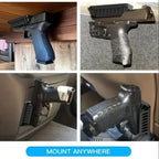 2-Pack Magnetic Gun Mount Concealed Pistol Holder – Strong Quick-Draw Magnet Gun Holster for Car, Truck, SUV, Desk, Bedside, Wall & Under Counter, Universal Handgun Magnetic Mount