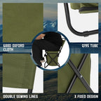 Portable Folding Camping Chair Lightweight Backrest Stool with Backpack Heavy Duty Compact Seat for Camping Hunting Fishing Hiking Outdoor Blue Black Green 1 or 2 Pack