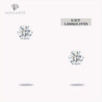Moissanite Stud Earrings D Color VVS Brilliant Round Cut S925 Sterling Silver – 1CT to 10CT Options, Velvet Pouch & Polishing Cloth Included, Perfect Birthday, Christmas & Valentine’s Day Gift (4.25g)