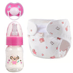 Reborn Doll Feeding Accessories Set with Diaper Bottle & Pacifier, Lifelike Baby Doll Care Toy Kit for Girls, Compatible with Reborn Dolls & Baby Dolls, Best Birthday Holiday Gift for Kids