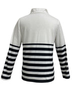 Striped Print Long Sleeve Zip Up Stand Collar T-Shirt Women Casual Top – Black Bars Red Blue Light Green Stripes S-XXL