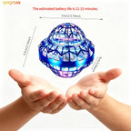UFO Magic Flying Ball Toy with LED Light – Hand Control Boomerang Hover Ball Intelligent Remote Gesture Control Outdoor Indoor Game Party Gift for Kids Boys Girls Halloween Christmas