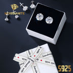 Moissanite Stud Earrings D Color VVS Brilliant Round Cut S925 Sterling Silver – 1CT to 10CT Options, Velvet Pouch & Polishing Cloth Included, Perfect Birthday, Christmas & Valentine’s Day Gift (4.25g)