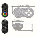 Fidget Pad Toy 3-Pack - Retro Handheld Controller with 8 Fidget Functions, Stress Relief Anxiety Toy for Kids Adults and Teens, ADHD Sensory Tool, Screen-Free Activity, Multiple Color Options