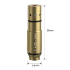 Dry Fire Laser Training Cartridge Multi-Caliber – 9mm / 45ACP / .223Rem Laser Bullet for Dry Fire Training System & Bore Sighter, Durable Copper, Class IIIA 650nm, 9 Batteries Included – Shooting Gift for Men