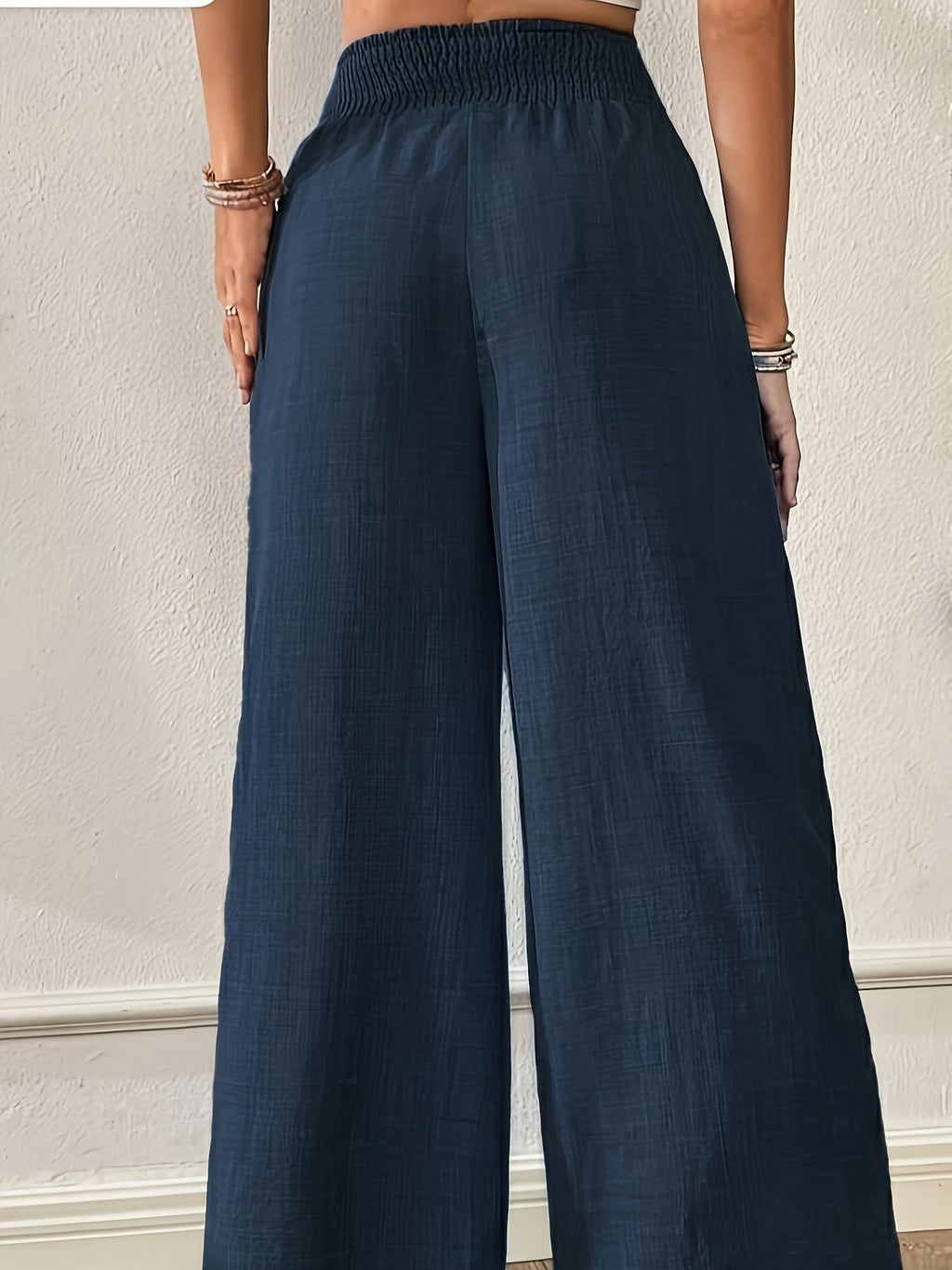Women's Wide Leg Pants Casual Solid Color Loose Fit Woven Trousers Versatile Trendy Bottoms S M L XL XXL Camel Black Deep Red Coffee