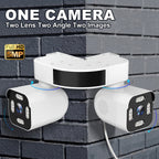 Dual Lens PTZ Security Camera Outdoor WiFi – 360° Pan Tilt Zoom 5MP, 10x Electric Zoom, Motion Detection, Two-Way Audio, Siren Alarm, Color Night Vision, App Control, Home Surveillance Camera
