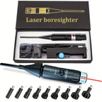 Bore Sight Laser Kit Red Green Boresighter with 8 or 32 Adapters Universal Multi-Caliber 0.17 Cal to 12GA for Rifle Pistol Shotgun - Tactical Gun Zeroing Tool