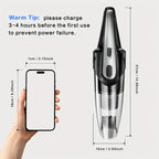Cordless Car Vacuum Cleaner 6000PA High-Power Suction, 2000mAh Rechargeable Handheld Vacuum with 5 Accessories, Quiet Motor for Car Interior, Home & Pet Hair – Pink Women's Gift