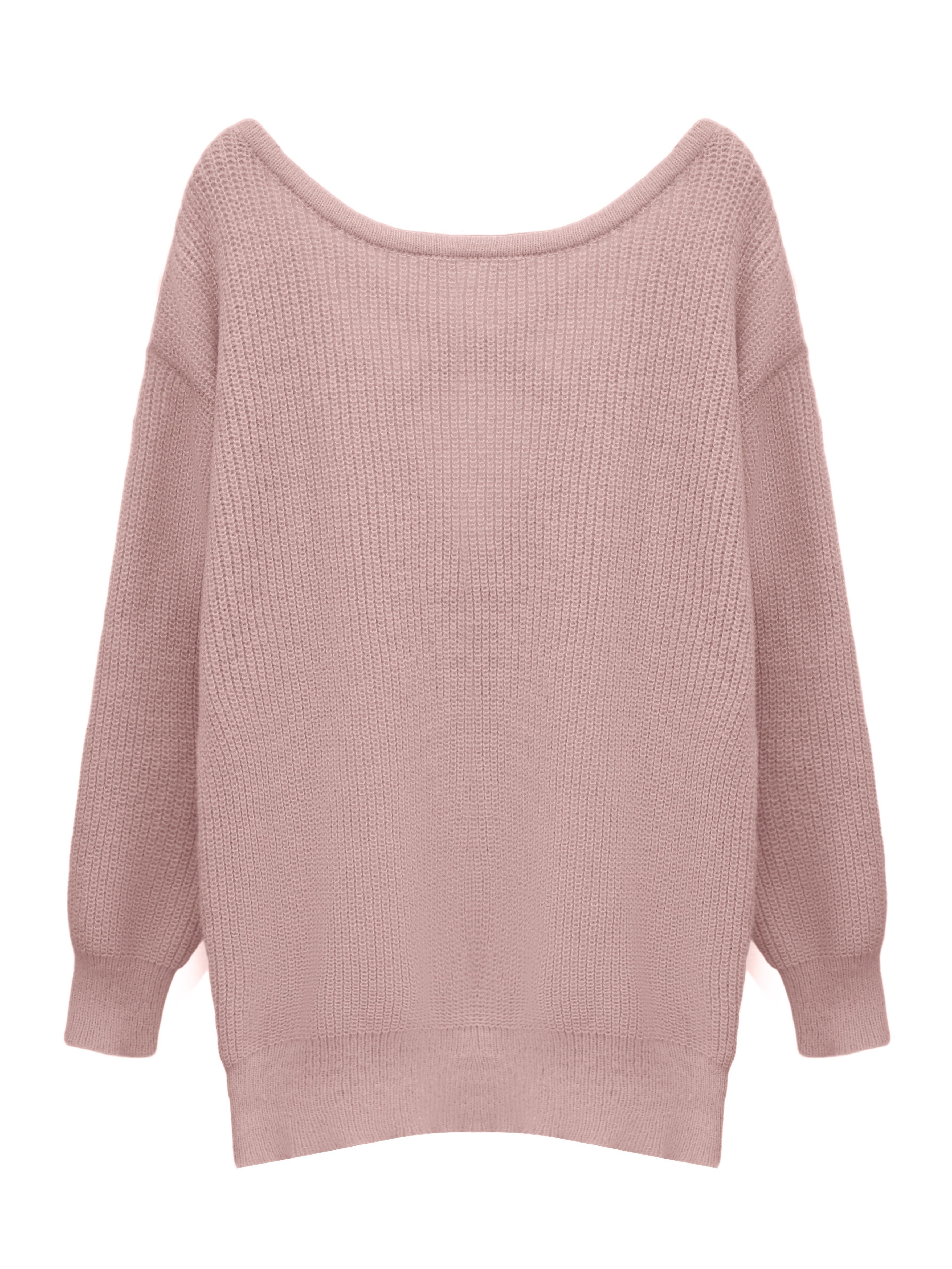 Women's Cross-Back Cutout Knit Dress Y2K Style Hollow Out Bodycon Pink Solid Color Fall Winter XS S M L XL XXL
