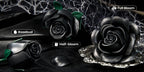 Gothic Black Rose 3D Building Brick Set 152 Pieces Artificial Flower Bouquet Display Model Kit Three Black Roses Unique Gift for Adults Teens Valentine Birthday Halloween Christmas