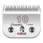 Detachable Ceramic Pet Clipper Blade #10 - High Carbon Steel, Compatible with Andis, Oster & A5 Clippers - Professional Dog Grooming Replacement Blade (1/16" / 1.5mm Cut)
