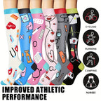 6-Pack Unisex Lightweight Compression Mid-Calf Sports Socks – Casual Athletic Socks for Running, Cycling, Soccer, Hiking, Outdoor Activities & Travel, Sizes S/M & L/XL