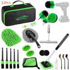 Car Cleaning Kit 17-35 Piece – Portable Vacuum Cleaner, Windshield Cleaning Tool, Drill Brush Set & Interior Brush Set for Full Car Detailing, Holiday Gift for Family & Friends