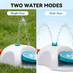 Dog Water Sprinkler Foot Treadle Drinking Fountain - Dog-Operated Fresh Water Dispenser with Hose & Connector - Portable Outdoor Dog Water Fountain for Camping Hiking Backyard - Fun Dog Hydration Toy