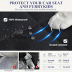 Dog Car Seat Cover Pet Hammock 600D – Waterproof Scratch-Proof Rear Seat Protector with 4 Side Pockets & Non-Slip Backing, Fits Cars, Trucks & SUVs, Universal Fit for All Dog Breeds