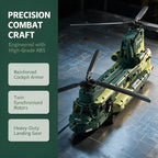 32.68" Large-Scale Heavy Transport Helicopter Building Block Model Set - Easy Assembly Military Helicopter Brick Kit, Adult Display Model, Cool Gift for Men | Christmas Halloween Thanksgiving Gift