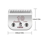 Detachable Ceramic Pet Clipper Blade #10 - High Carbon Steel, Compatible with Andis, Oster & A5 Clippers - Professional Dog Grooming Replacement Blade (1/16" / 1.5mm Cut)