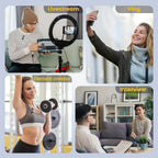 Wireless Lavalier Microphone USB-C 2.4G with DSP Noise Reduction, Digital Battery Display, 360° Omnidirectional Clip-On Lapel Mic, 100ft Range, Feather Windshield, Rotatable Magnetic Clip for iPhone, Android, Camera & Content Creators
