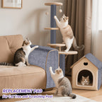 Self-Adhesive Cat Scratching Pads 2 Rolls 23.62x11.81" - Thickened Anti-Scratch Mat Peel & Stick - Multiple Colors Cuttable Cat Scratch Protector for Sofa Furniture Living Room - Easy Install Cat Pad