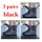 Reusable Latex Rain Boot Shoe Covers Waterproof Overshoes for Men Women & Kids – 5 Pairs Mixed Colors, One Size Fits All (EU 34-45), Durable Non-Slip Rain Protection for Outdoor Use