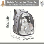 Space Capsule Cat Backpack Carrier - Transparent Window Double Shoulder Portable Pet Bag for Cats Small Dogs Travel Hiking Outdoor - Bubble Backpack Cat Carrier Black