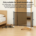 No-Drill Foldable Pet Safety Gate for Kittens and Puppies - Adjustable Portable Pet Fence Safety Net, Easy Indoor Stair Door Installation for Small Household Pets