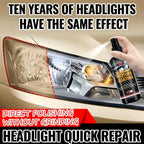 Headlight Restoration Kit with Restoration Fluid & Sponge – Removes Yellowing, Cloudiness & Oxidation, Restores Clarity & Shine Fast, Universal Fit for All Car Models, DIY Headlight Lens Repair & Polish Set
