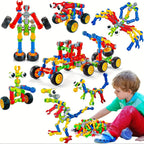 83pcs STEM Educational Building Blocks Toy for Kids - Creative Learning Construction Set for Boys & Girls Ages 3+, Random Colors, Develops Engineering & Spatial Skills, Christmas Birthday Gift