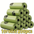 Dog Poop Bags 200 Count 10 Rolls Leak-Proof Durable Pet Waste Bags Refill Rolls for Dog Waste Disposal – Portable Compact Polyethylene Dog Poop Bag Refills for Dispenser Outdoor Walks and Travel