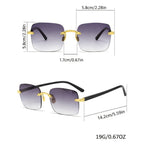 Photochromic Glasses 3 Pack for Men Women - Auto-Adjusting Transition Lenses Square Frameless Sunglasses UV400 Scratch-Resistant Driving Reading Daily Use