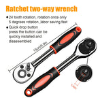 46pcs Home & Car Repair Tool Set – Ratchet Torque Wrench, Screwdriver & Socket Kit for Car, Motorcycle, Bicycle & Household Repairs