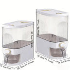 Large Capacity Food Storage Container 11/22 lbs Airtight Sealed Tank, BPA-Free Plastic Bulk Storage for Rice Grains Nuts, Kitchen Cabinet Pantry Organizer with Lid – 5KG/10KG Options