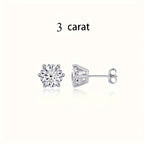 Moissanite Stud Earrings for Women S925 Sterling Silver – 0.5CT 1CT 2CT 3CT Vintage Style Diamond Alternative Earrings in Gold Silver Elegant Jewelry Gift