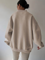 Women's Oversized Loose Fit Sweatshirt – Wide Neck Drop Shoulder Pullover for Fall & Winter, Cozy Casual Fashion Top