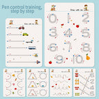 Magic Practice Copybook for Kids 128 Pages Reusable Pen Control Training Number and Letter Writing Tracing Workbook Handwriting Practice Book Kindergarten Preschool Ages 3 to 8